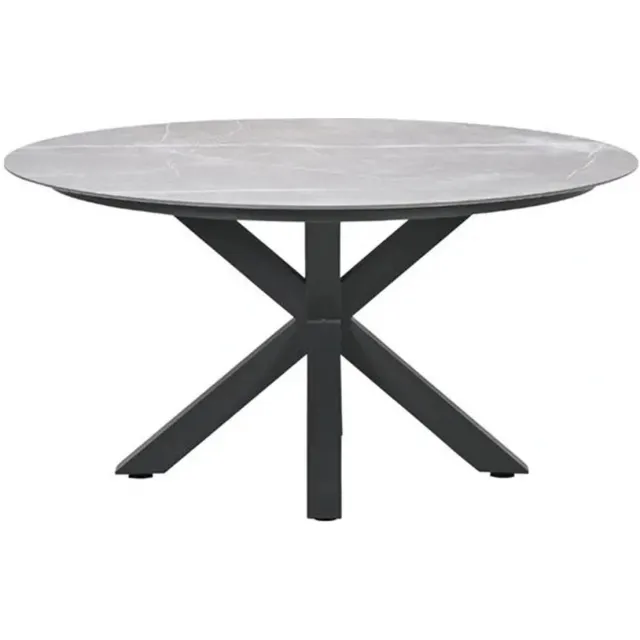 Garden Impressions Lowland tafel - Ø120 cm - carbon black - Centostone sicilian grey