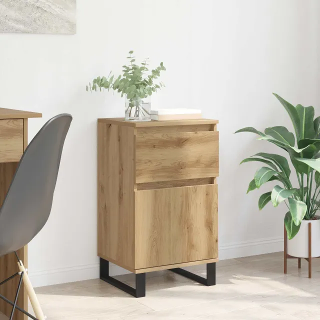 vidaXL Dressoir artisanaal eikenkleurig 35 x 40 x 70 cm Bewerkt hout Bruin