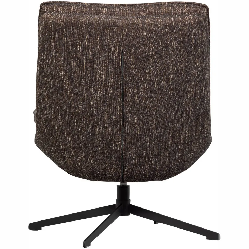 WOOOD Milaro Draaifauteuil - Polyester - Bruin Melange - 88x75x94, foto 2