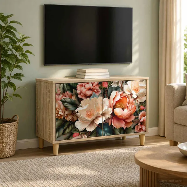 vidaXL Tv-meubel BORNE 69 x 33 x 50 cm Sonoma Bewerkt hout bruin, foto 2