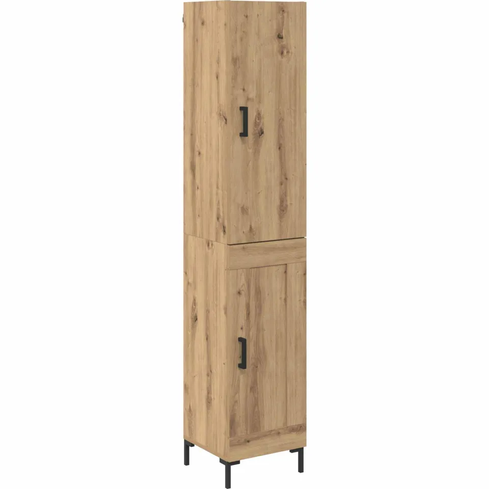 vidaXL Hoge kast Artisan Eiken 34,5 x 34 x 180 cm Bewerkt hout, foto 3