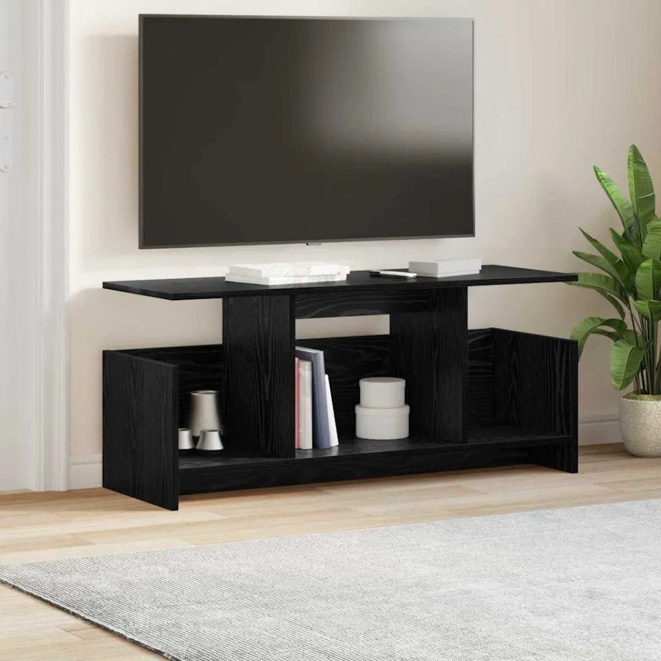vidaXL TV-standaard 102 x 35 x 45 cm Zwart Eiken Bewerkt hout, foto 4