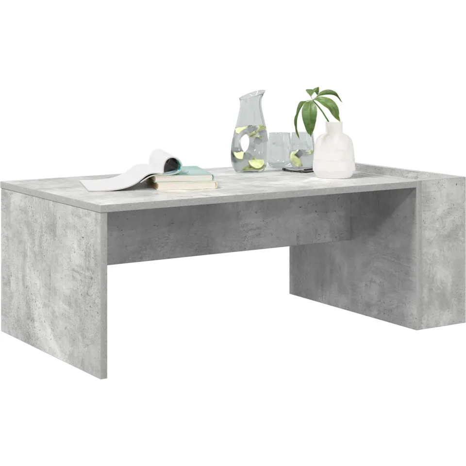vidaXL Salontafel Beton Grijs 95 x 50 x 34 cm Bewerkt hout