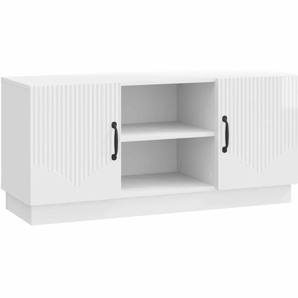 vidaXL TV-kast 102 x 34,5 x 47 cm Hoogglans Wit Bewerkt hout, foto 3