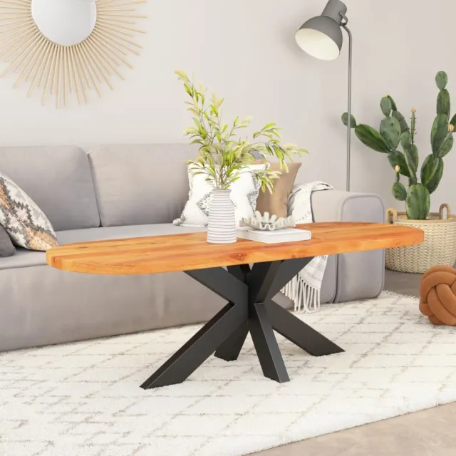 vidaXL Tafelblad ovaal 140x50x3,8 cm massief acaciahout bruin, foto 2