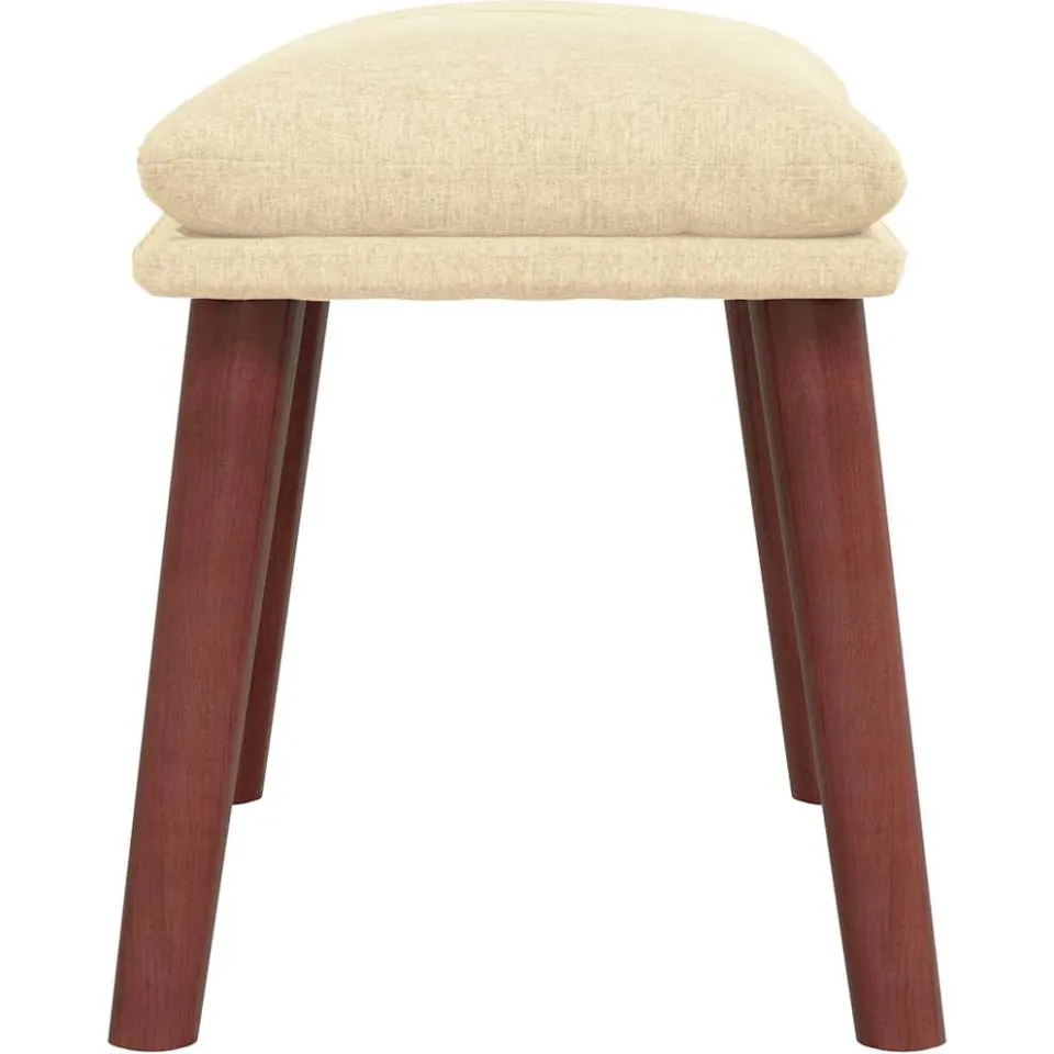 vidaXL Voetenbank 45x29,5x35 cm stof crèmekleurig, foto 4