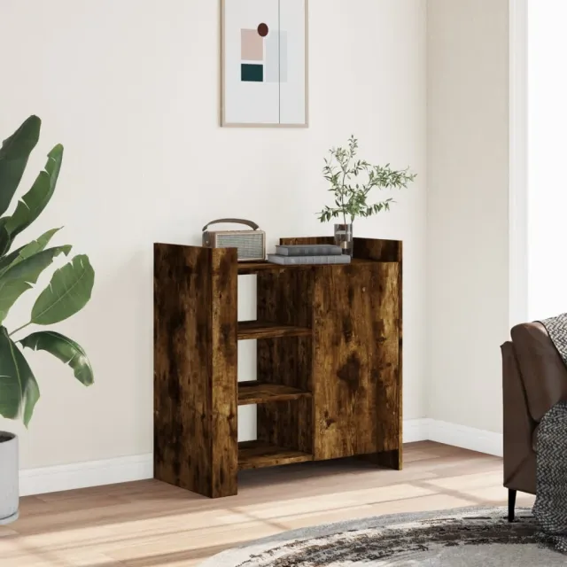 vidaXL Dressoir 73,5x35x75 cm bewerkt hout gerookt eikenkleurig Bruin