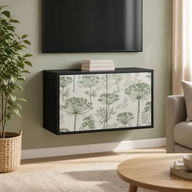 vidaXL Wandgemonteerd tv-meubel GOTHA 69 x 33 x 40 cm Zwart eiken, foto 2
