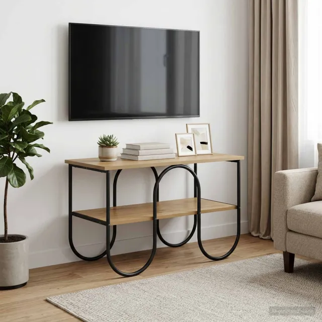 vidaXL TV-standaard 80 x 40 x 50 cm Artisanaal eiken Bewerkt hout, foto 2