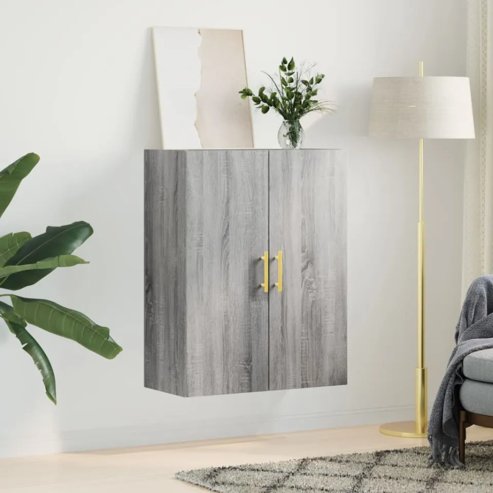 vidaXL Wandkast 69,5x34x90 cm grijs sonoma eikenkleurig, foto 2
