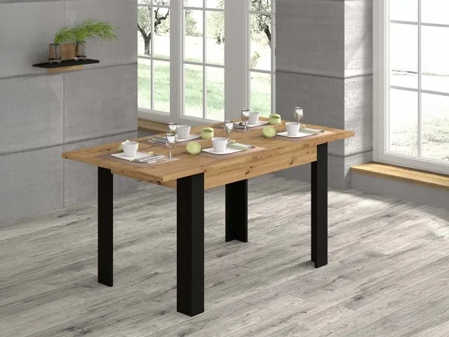 Mobistoxx NAKUMI uitschuifbare eettafel eik artisan