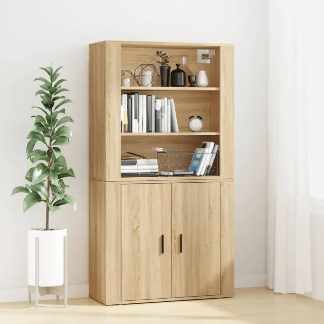 vidaXL Hoge kast bewerkt hout sonoma eikenkleurig, foto 2