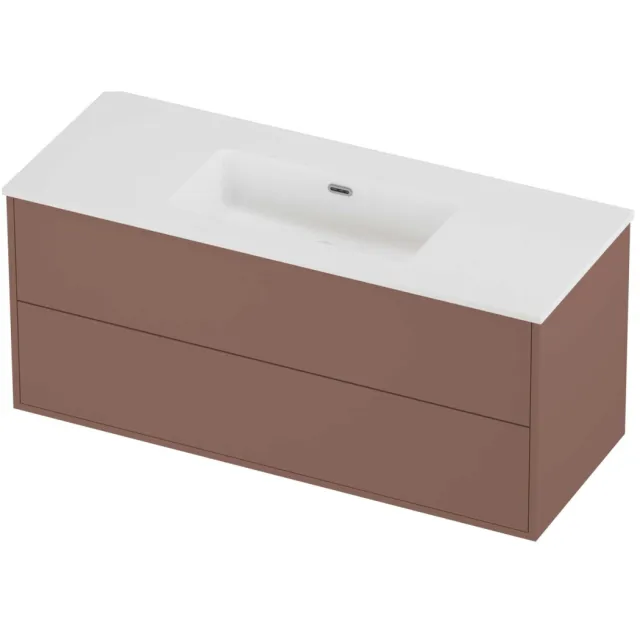 Proline Tribute Badmeubelset Porselein Elegant 2 Laden 120x46x54 cm Mat White Beauty Blush Rosé Goud