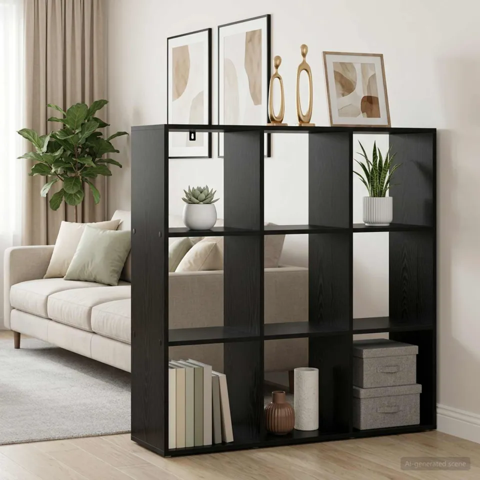 vidaXL Boekenkast 102 x 29 x 103,5 cm Bewerkt hout Zwart eiken, foto 3