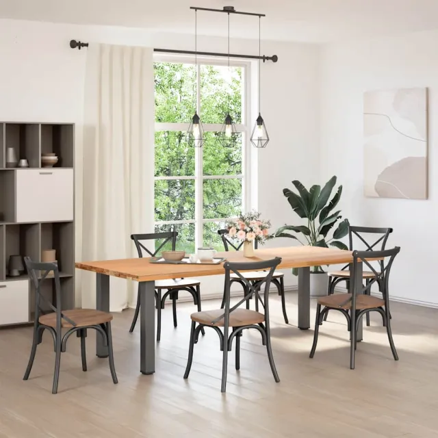 vidaXL Console tafelpoten 4 st 72-74 cm staal naturel Bruin