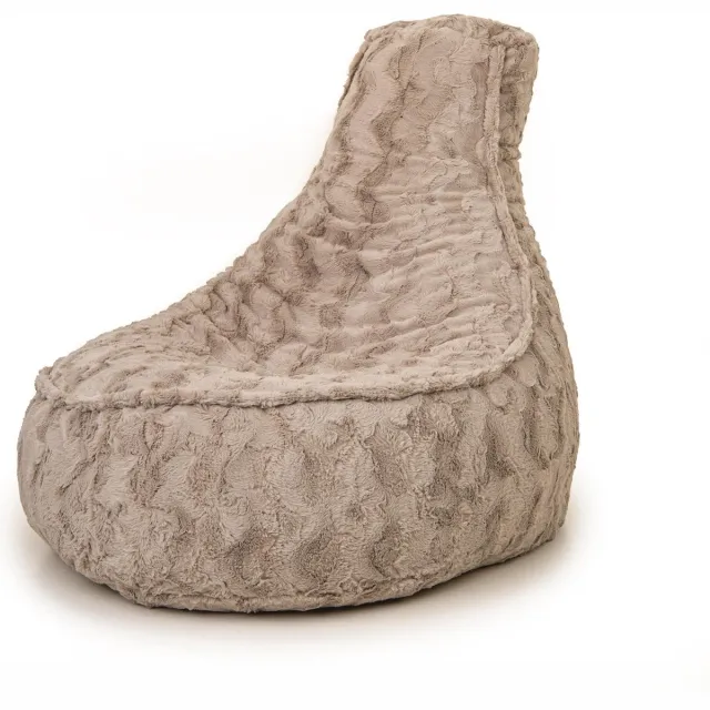 Bobbel Home Zitzak Stoelvorm - Florance - Faux fur - Zitstoel - 100 liter - Duurzaam - Voor Binnen - Beige