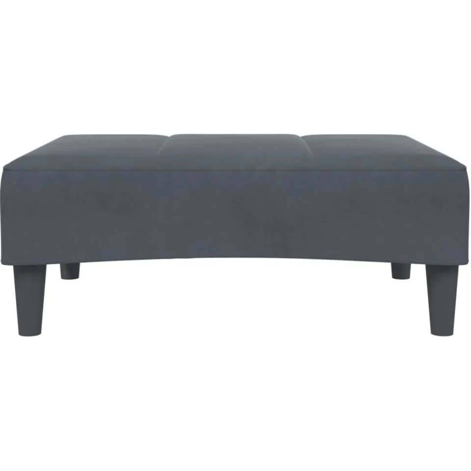vidaXL Voetenbank 77x55x31 cm fluweel donkergrijs grijs, foto 4