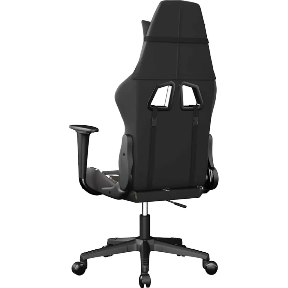 vidaXL Massage gamestoel kunstleer zwart en camouflage, foto 4