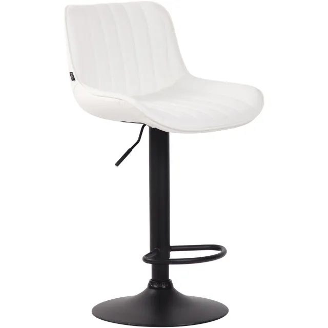 Luxe Comfort Torino 0135 barkruk - kunstleer - wit zwart/wit