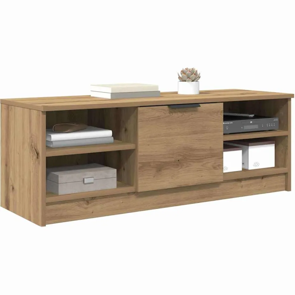 vidaXL TV-kast 102 x 35 x 36,5 cm Artisan Eiken Bewerkt hout Bruin