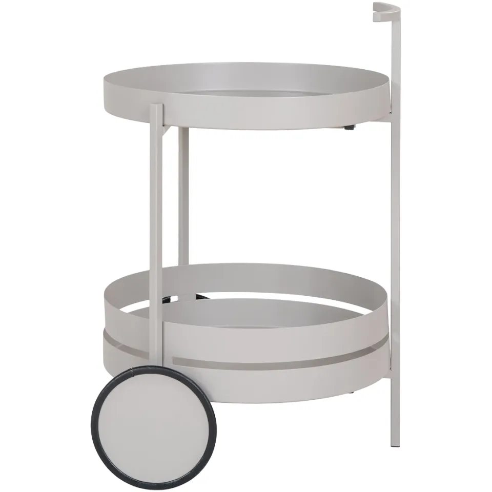 Artichok Sebas metalen trolley lichtgrijs - met wielen grijs, foto 5
