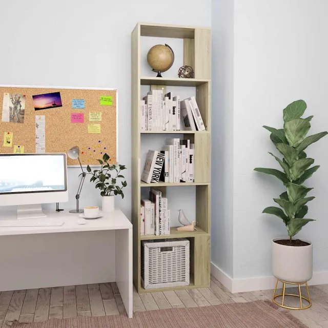 vidaXL Boekenkast/kamerscherm 45x24x159 cm bewerkt hout sonoma eiken, foto 2