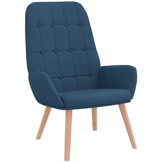 vidaXL Relaxstoel - stof - blauw