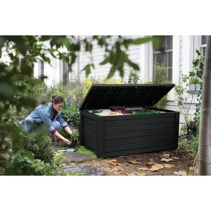 Keter Northwood Opbergbox - 630L - 155.1x72.4x69.4 cm - Grafiet, foto 3
