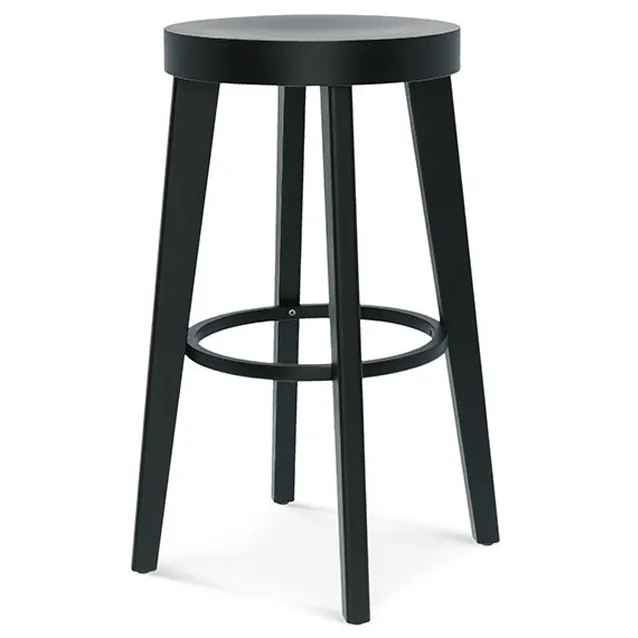 Fameg Fico houten barkruk zwart gebeitst - 75 cm