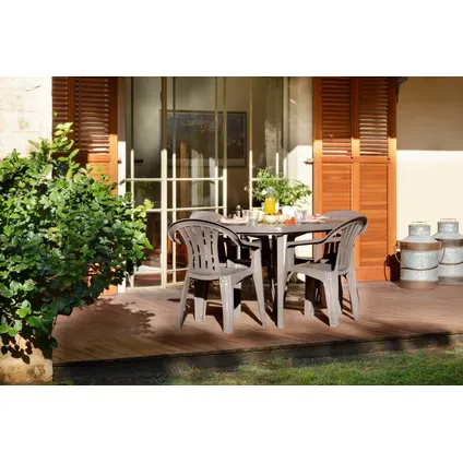 Jardin Tuintafel Elise Kunststof Cappuccino 137x90cm taupe, foto 3