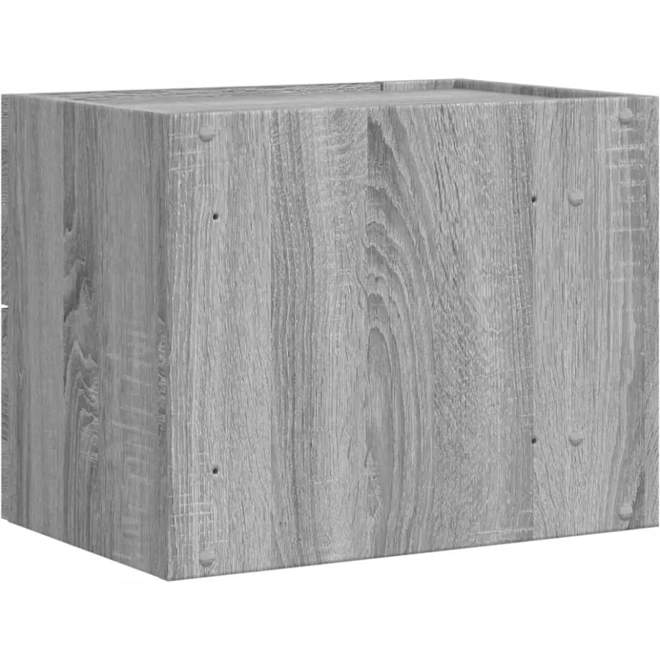 vidaXL Nachtkastje wandgemonteerd 45x30x35 cm grijs sonoma eikenkleur, foto 4