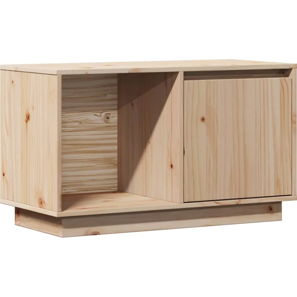 vidaXL Tv-meubel 74x35x44 cm massief grenenhout bruin, foto 3