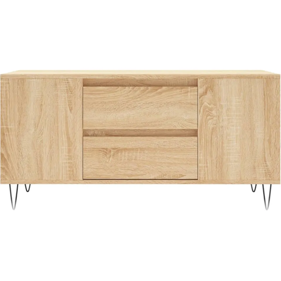 vidaXL Salontafel 102x44,5x50 cm bewerkt hout sonoma eikenkleurig