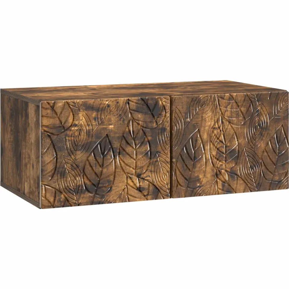 vidaXL Wandbeugel TV-kast 98 x 31 cm Gerookt eiken Bewerkt hout, foto 4