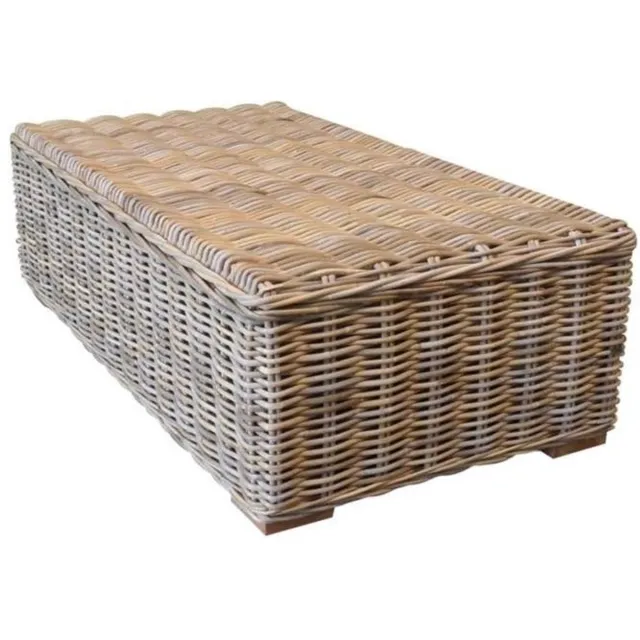 AVH-Collectie Nissah lounge tuintafel 136x75 naturel rotan Bruin / Terre