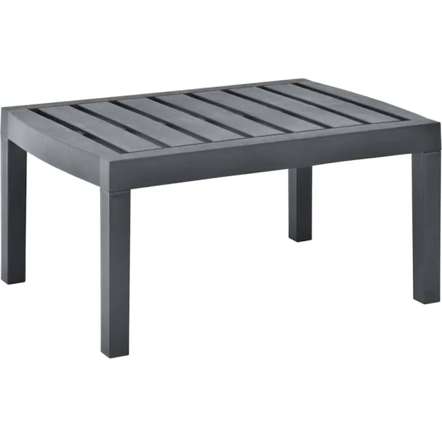 vidaXL Tuintafel 78x55x38 cm kunststof antracietkleurig, foto 2