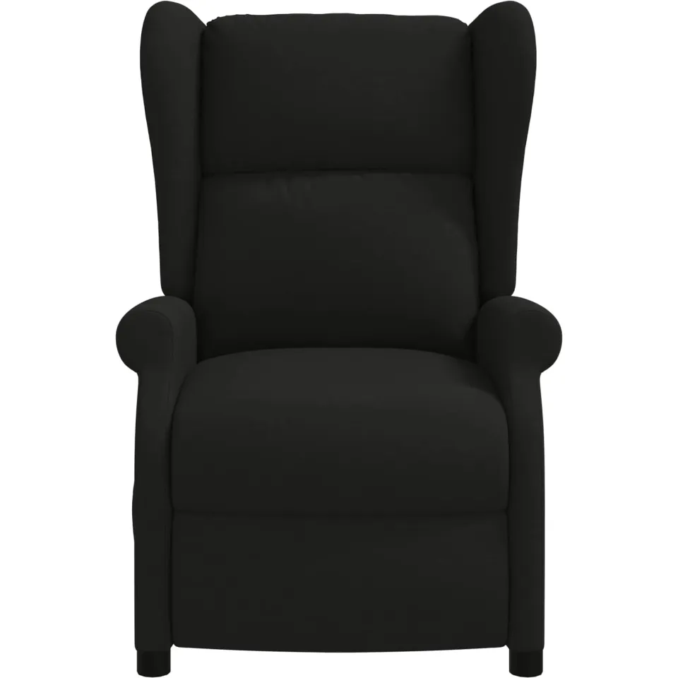 vidaXL Elektrische massage fauteuil met hoge rugleuning Zwart Stof