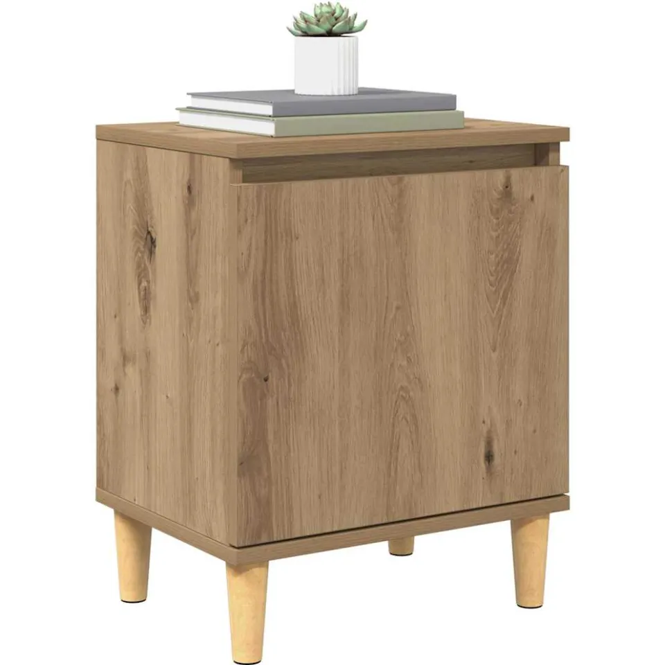 vidaXL Nachtkastje Artisan Eiken 40 x 30 x 50 cm Bewerkt hout Bruin