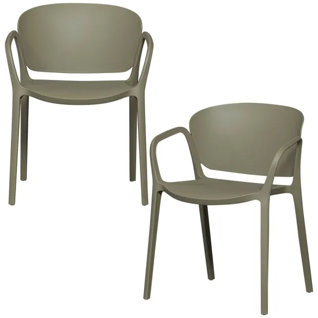 WOOOD Bent tuinstoelen groen green