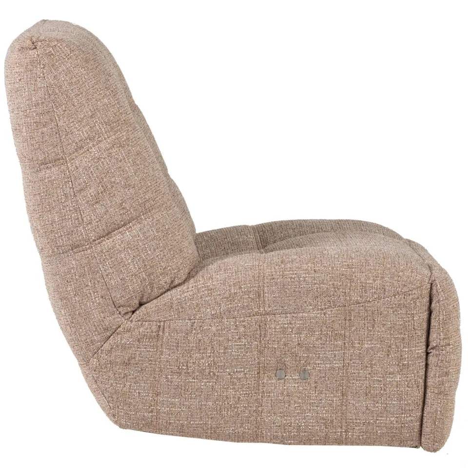 WOOOD Hein Relaxfauteuil Elektrisch - Geweven Ribstof - Lichtbruin, foto 3