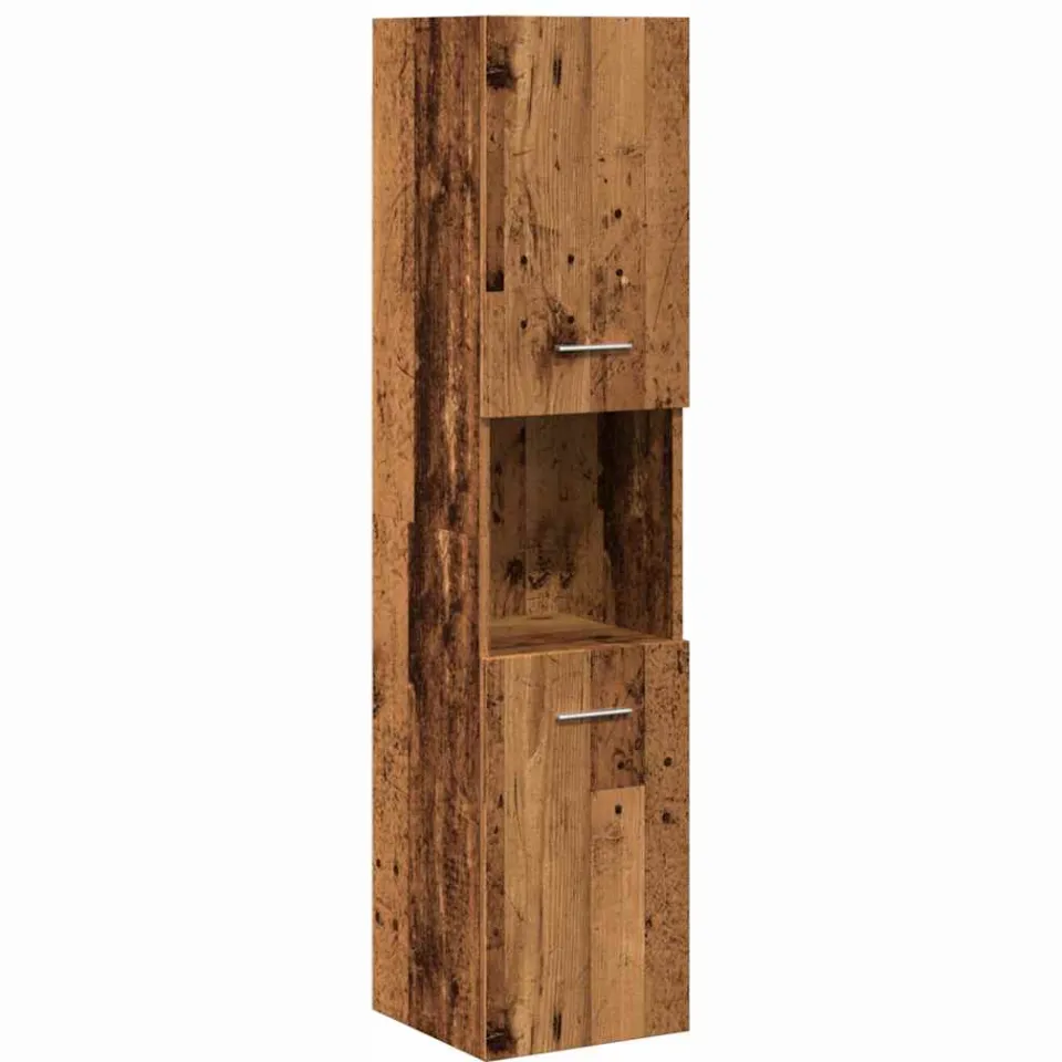 vidaXL 5-delige Badkamermeubelset bewerkt hout oud houtkleurig bruin, foto 4