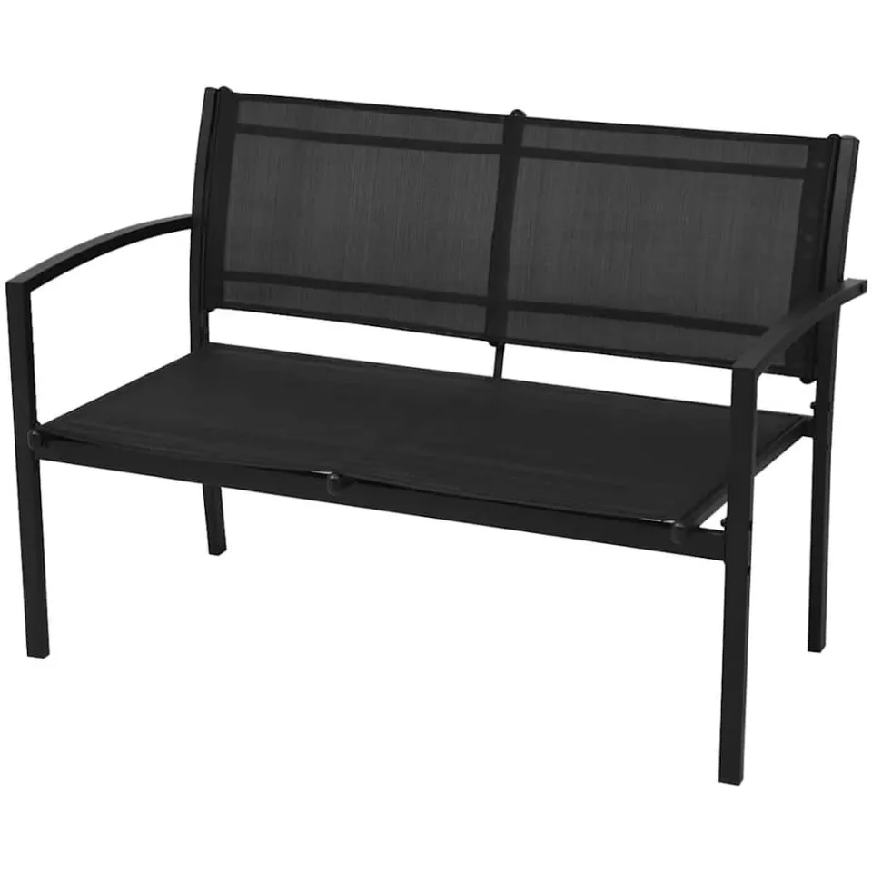vidaXL 4-delige Loungeset textileen zwart, foto 4