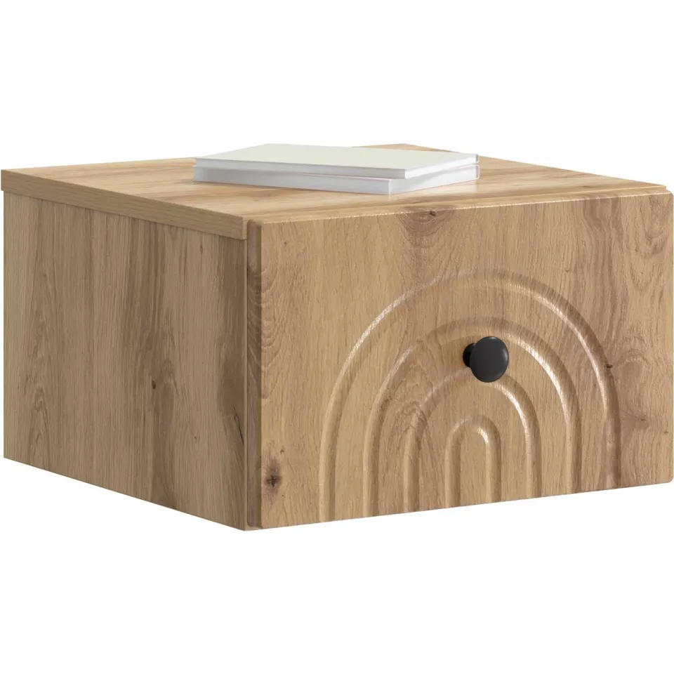 vidaXL Wandbeugel Bedkast 2 st Artisanaal eiken 33 x 34,5 x 20 cm Bruin