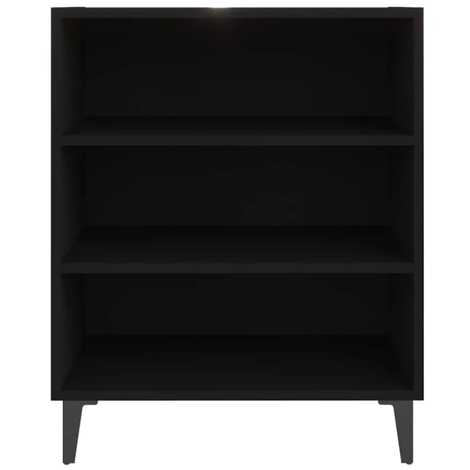 vidaXL Dressoir 57x35x70 cm bewerkt hout zwart, foto 4