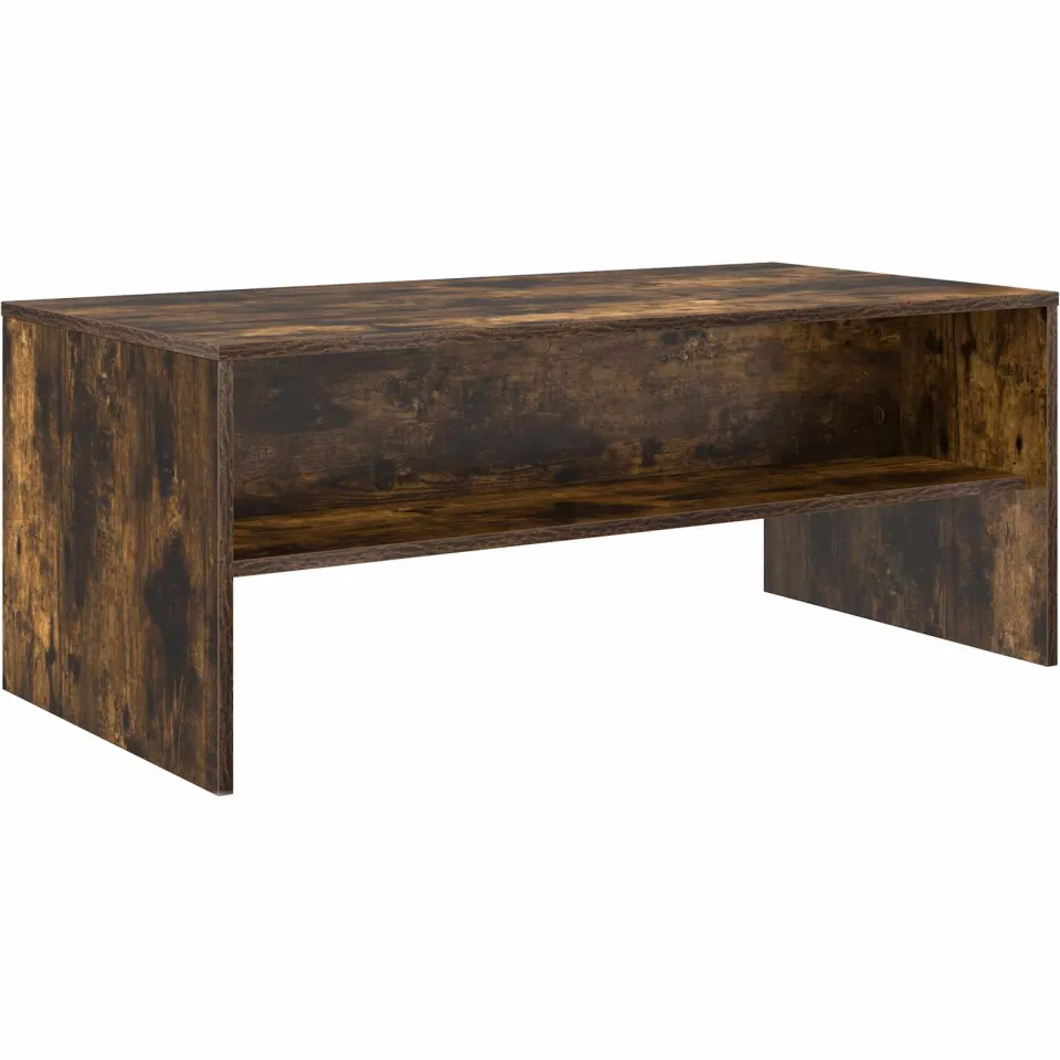 vidaXL Salontafel Gerookt eiken 100 x 50 x 40 cm Bewerkt hout, foto 3