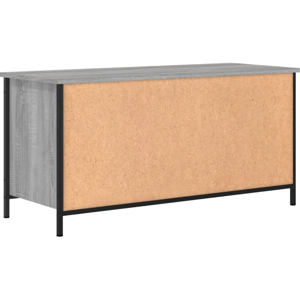 vidaXL Tv-meubel 100x40x50 cm bewerkt hout grijs sonoma eikenkleurig, foto 4