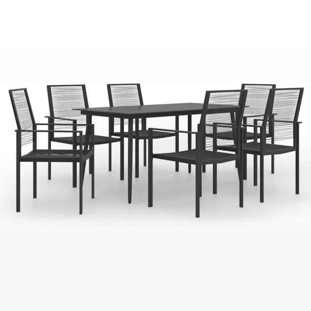 vidaXL 7-delige Tuinset zwart, foto 2