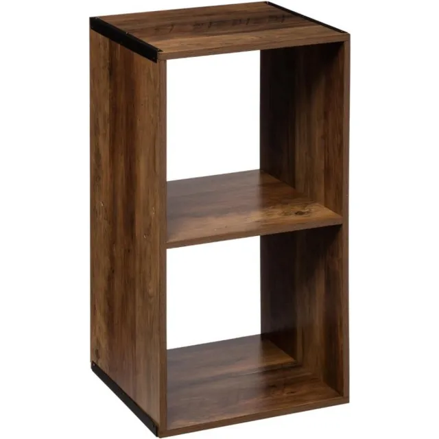 Sphera Boekenplank - 2 Compartimenten - Houten Plank - 2 Vakken - Donkerbruin