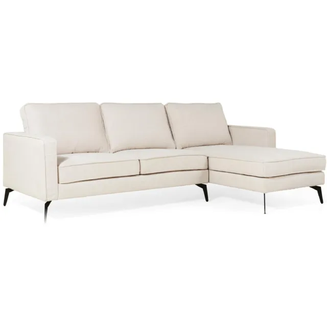 Nest of Nora Hoekbank Lenne - linnen L vorm 4 zits - Beige