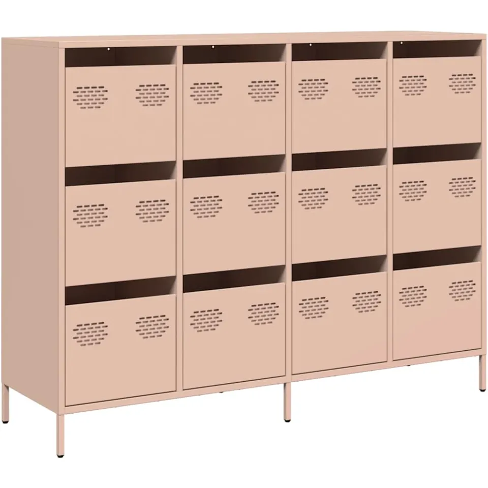 vidaXL Dressoir 135x39x103,5 cm koudgewalst staal roze, foto 3